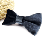 Dark Smoke Gray Velvet Bow tie, Velvet bow tie, Wedding bow tie, Groom bow tie, Ring bearer, Bow Tie for men, baby, boy, kids