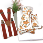 Burnt Orange Floral Necktie