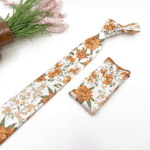 Burnt Orange Floral Necktie